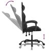 vidaXL Silla gaming cuero sintético negro