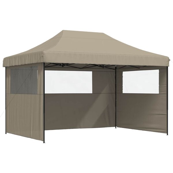 vidaXL Carpa de Fiesta Taup&eacute; 279 x 410 x 315 cm Tela Oxford