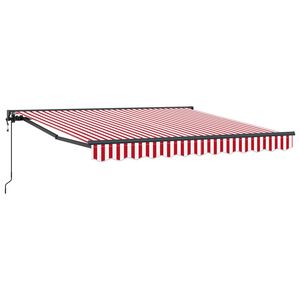 vidaXL Toldo Retr&aacute;ctil Rojo y 300 x 250 cm Aluminio y Tela