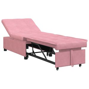 vidaXL Sof&aacute; cama Rosa 194 x 67 x 82 cm Terciopelo
