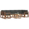vidaXL Conjunto de sof&aacute;s de exterior 8 pcs Natural y Antracita