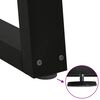 vidaXL Patas para mesa de comedor en forma de V (2 unidades), color negro, 50x(72-73,3) cm, acero