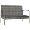 vidaXL Set de muebles de jardín 8 pzas y cojines ratán sintético gris