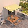 vidaXL Toldo retr&aacute;ctil autom&aacute;tico amarillo y blanco 450x350 cm