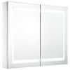 vidaXL Mueble de ba&ntilde;o con espejo LED 80x12,2x68 cm