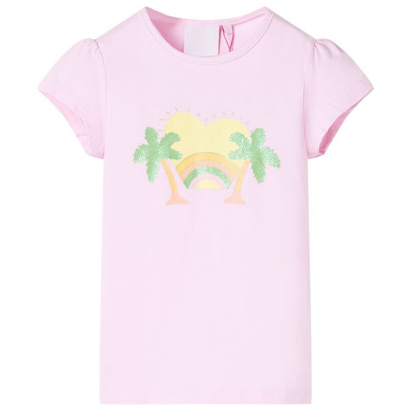 Camiseta infantil rosa claro 92