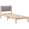 vidaXL Estructura de Cama con Cabecera Tapizada Gris Claro 80 x 200 cm
