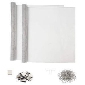 vidaXL Cubierta de eje de luz con clips 2 uds. 70 x 190 cm Aluminio