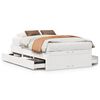 vidaXL Cama sin colch&oacute;n con cajones madera de pino blanco 135x190 cm