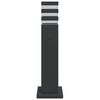 vidaXL L&aacute;mparas suelo exterior con enchufe 3 uds aluminio negro 50 cm