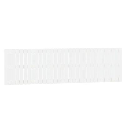 vidaXL Cabecero de cama pared madera maciza pino blanco 204x3x60 cm