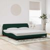 vidaXL Estructura de cama Dover terciopelo verde oscuro 200x200 cm