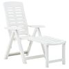 vidaXL Tumbona plegable de pl&aacute;stico blanco