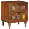 vidaXL Armario de Noche Marr&oacute;n 40 x 33 x 46 cm Madera de mango maciza