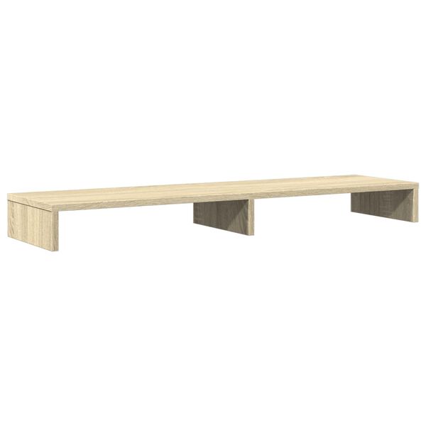 vidaXL Soporte de pantalla madera ingenier&iacute;a roble Sonoma 100x27x10 cm