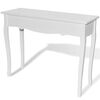 vidaXL Mesa consola de tocador blanco