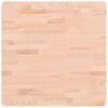 vidaXL Tablero de mesa cuadrado de madera maciza de haya 60x60x1,5 cm