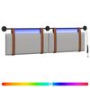vidaXL Cabecero colgante Con luz LED Gris Nube PU antiguo