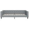 vidaXL Sof&aacute; cama con colch&oacute;n tela gris claro 90x200 cm