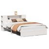 vidaXL Cama con estantería sin colchón madera maciza blanca 140x190 cm