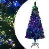 vidaXL &Aacute;rbol de Navidad artificial y soporte fibra &oacute;ptica verde 240 cm