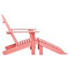 vidaXL Silla jardín Adirondack con otomana madera maciza de abeto rosa