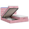 vidaXL Cama tipo otomana con colch&oacute;n y LED Rosa 200 x 200 cm