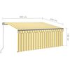 vidaXL Toldo retr&aacute;ctil manual con persiana amarillo y blanco 3x2,5 m