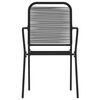 vidaXL Juego de comedor de jardín 5 piezas negro