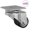 vidaXL Rueda 12 uds. Plateado 44,1 x 44,1 x 1,95 mm Nylon