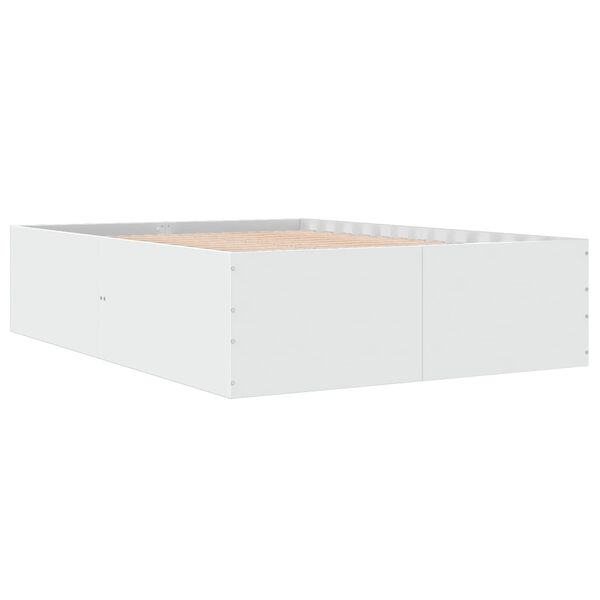 vidaXL Estructura de cama sin colch&oacute;n blanco 140x190 cm