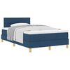 vidaXL Cama tipo Box Spring con coj&iacute;n Manual Azul 120 x 200 cm tela
