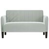 vidaXL Sof&aacute; Loveseat gris claro 109 cm terciopelo
