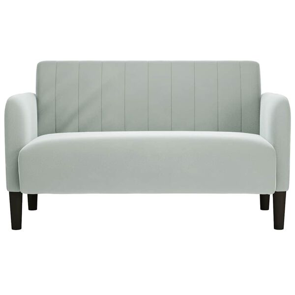 vidaXL Sof&aacute; Loveseat gris claro 109 cm terciopelo