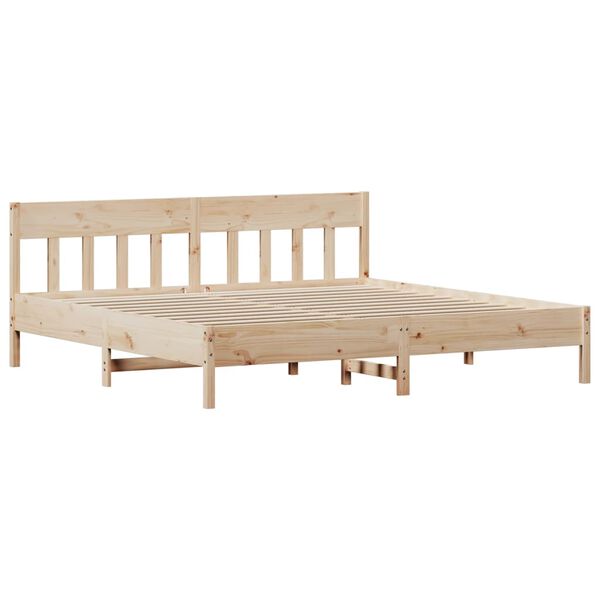 vidaXL Estructura de cama sin colch&oacute;n madera maciza de pino 180x200 cm