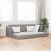 vidaXL Sof&aacute;-cama de piso 200cm Gris Claro Terciopelo