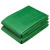 vidaXL Lona con ojales 2 uds. Verde 2 x 4 m 260 gsm PE