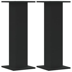 vidaXL Soportes altavoces 2 uds madera ingenier&iacute;a negro 30x30x80 cm