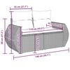 vidaXL Juego de sofás jardín con cojines 5 pzas ratán sintético beige