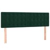vidaXL Cama box spring colch&oacute;n y LED terciopelo verde oscuro 140x190cm