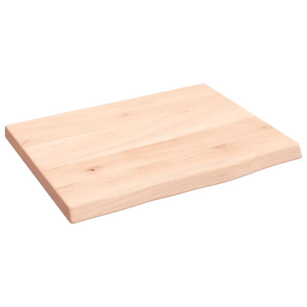 vidaXL Estante de pared madera maciza de roble sin tratar 40x30x2 cm