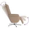 vidaXL Sill&oacute;n reclinable masaje reposapi&eacute;s cuero sint&eacute;tico capuchino
