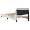 vidaXL Estructura de cama Dover cuero sint&eacute;tico blanco 80x200 cm