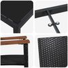 vidaXL Conjunto de Comedor de Jard&iacute;n 7 pcs Negro