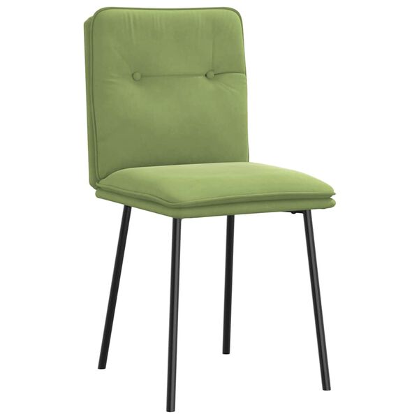 vidaXL Sillas de comedor 4 unidades terciopelo verde claro