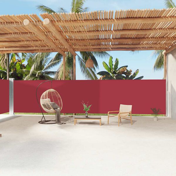 vidaXL Toldo lateral retr&aacute;ctil rojo 180x1200 cm
