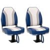 vidaXL Sillas plegables para barco con respaldo alto 2 unidades