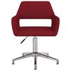 vidaXL Sillas de comedor giratorias 4 unidades tela rojo tinto