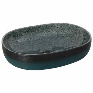 vidaXL Lavabo sobre encimera ovalado cer&aacute;mica turquesa 59x40x14 cm