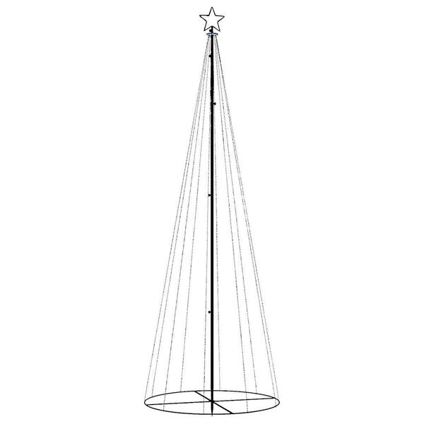 vidaXL Árbol de Navidad cónico 310 LED blanco cálido 100x300 cm